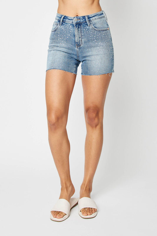 Judy Blue Rhinestone Shorts - BeLoved Boutique 