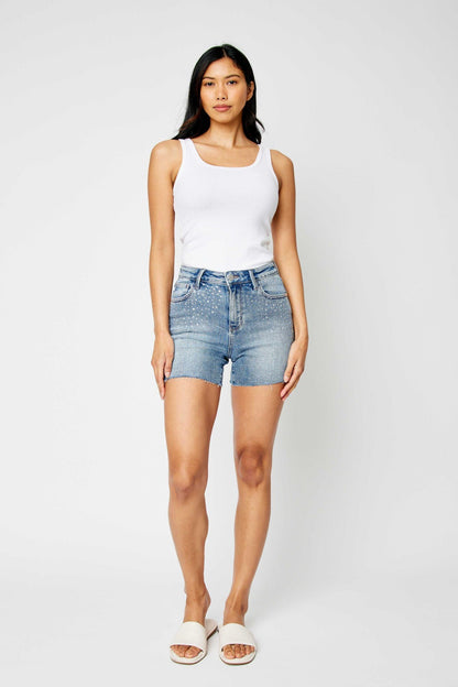 Judy Blue Rhinestone Shorts - BeLoved Boutique 
