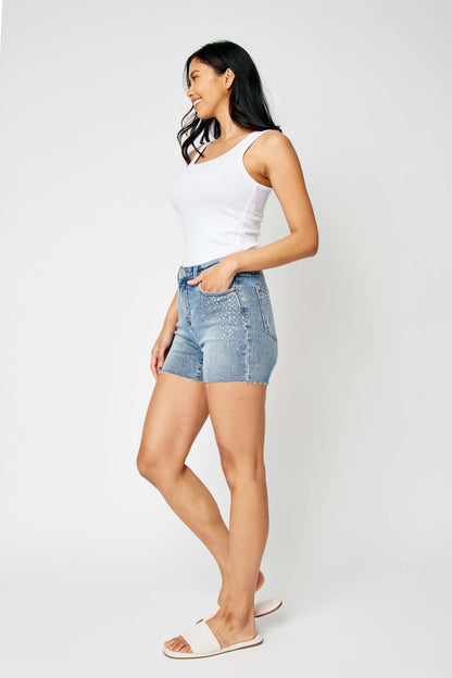Judy Blue Rhinestone Shorts - BeLoved Boutique 