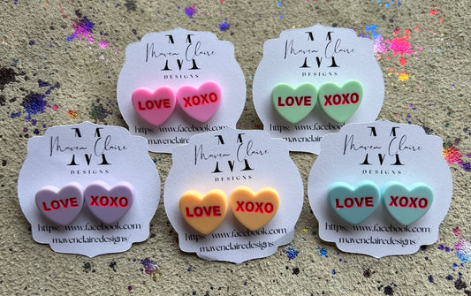 LOVE Solid Valentine Earrings - BeLoved Boutique 