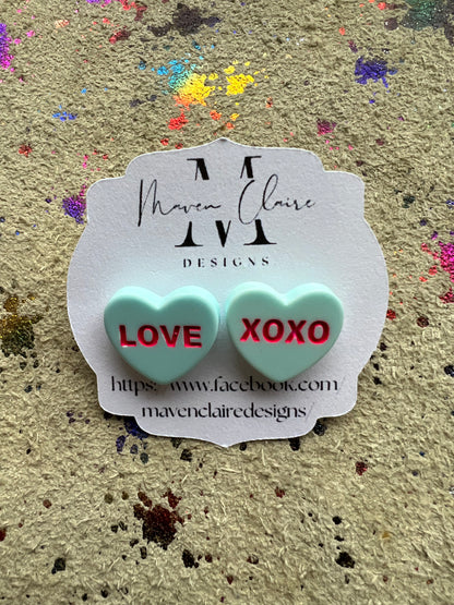 LOVE Solid Valentine Earrings - BeLoved Boutique 