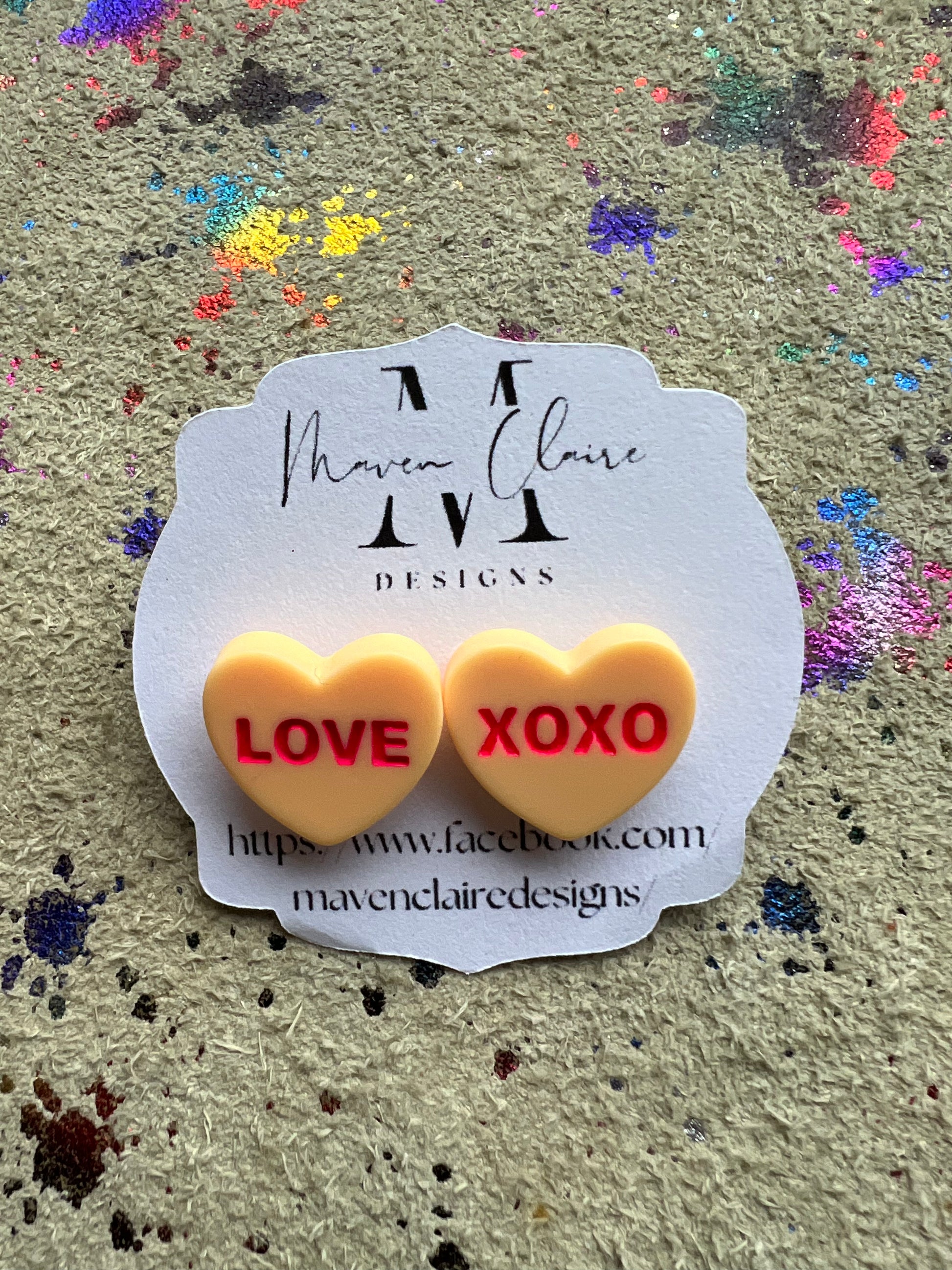 LOVE Solid Valentine Earrings - BeLoved Boutique 