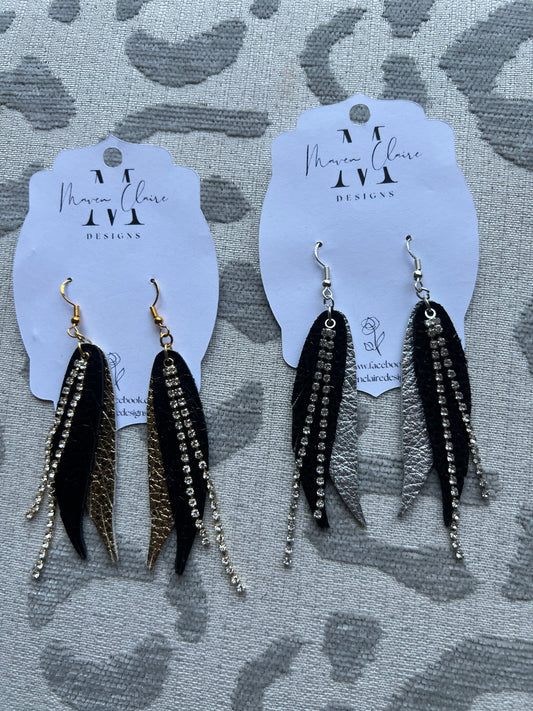 Rhinestone Wing Earrings - BeLoved Boutique 