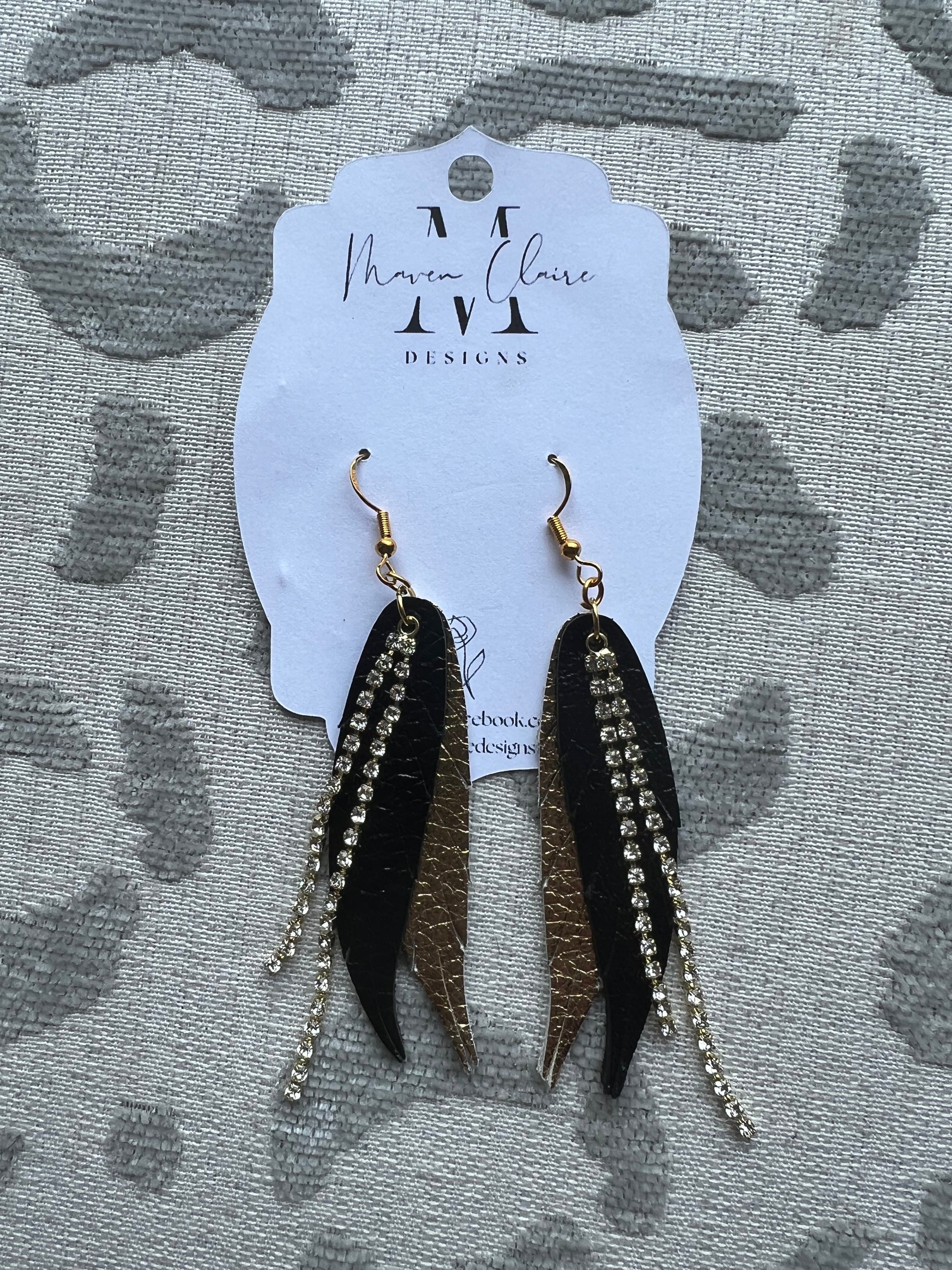 Rhinestone Wing Earrings - BeLoved Boutique 