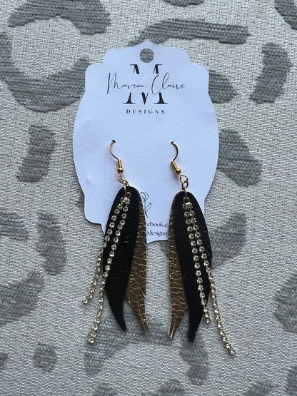 Rhinestone Wing Earrings - BeLoved Boutique 