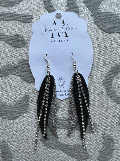 Rhinestone Wing Earrings - BeLoved Boutique 